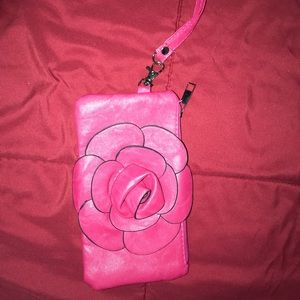 Cute pink rose Coin purse